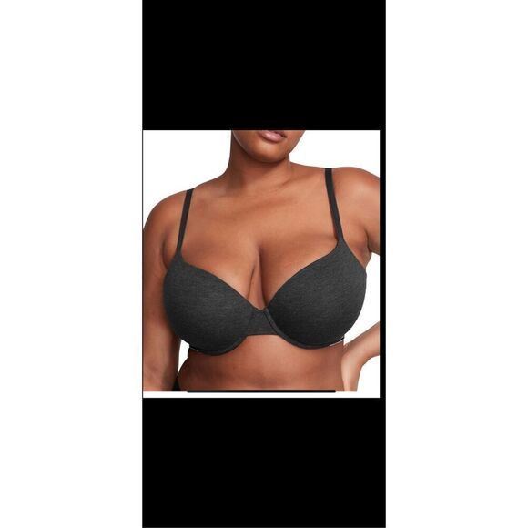 Victoria’s Secret T-shirt bra , Logo straps Heather gray 36DDD - Picture 3 of 11